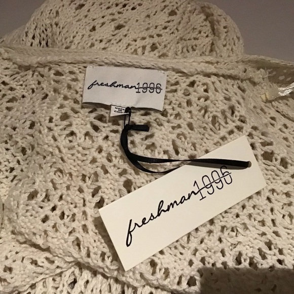 Crocheted full length vest Freshman 1996. NWT Xsmall - Picture 6 of 9